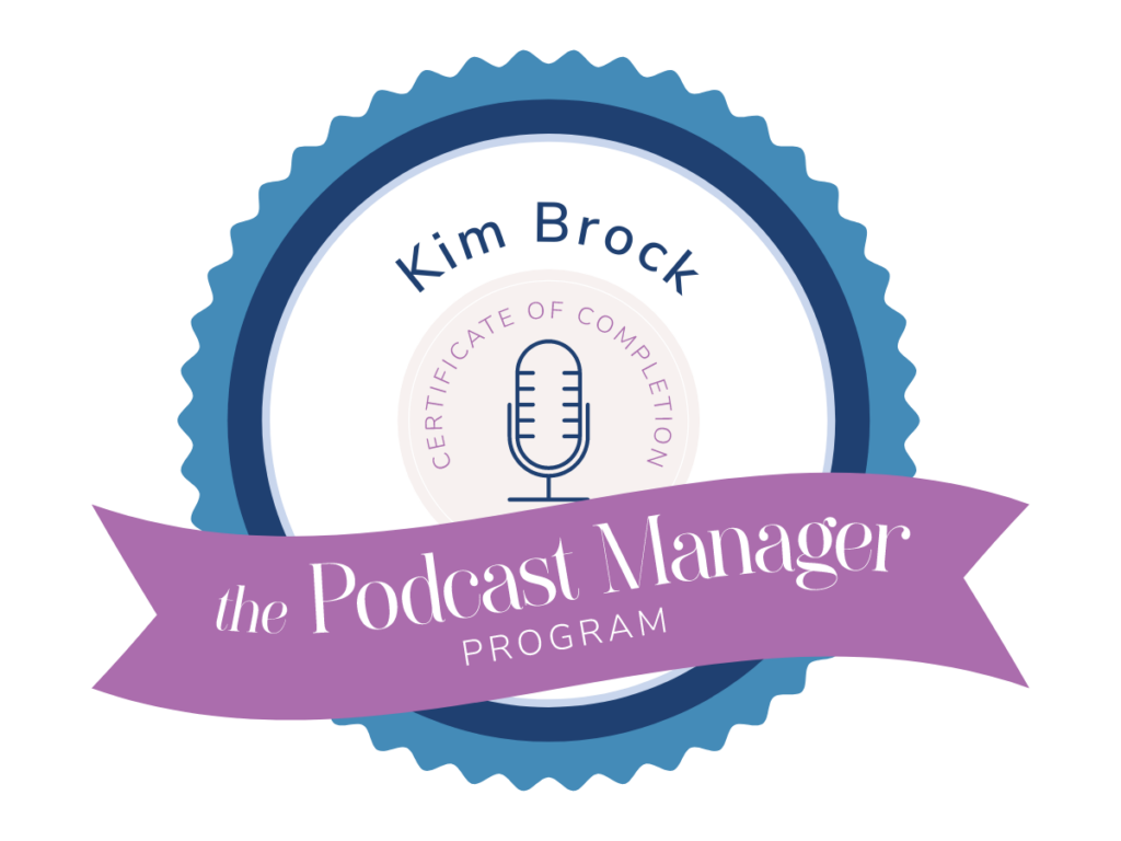 Podcast Manager Program Certificate of Completion